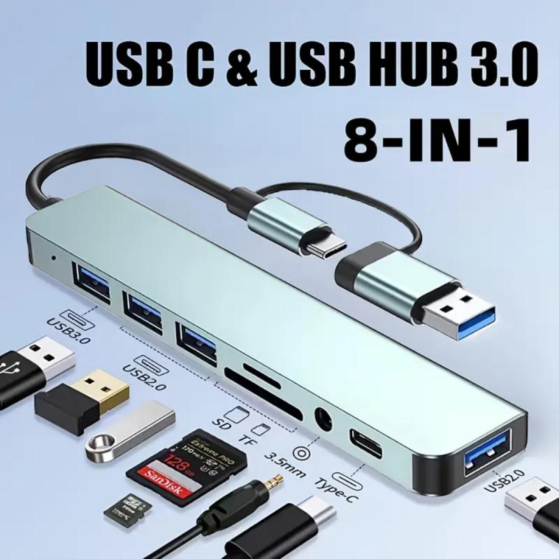 8-in-1 Multi-Function USB Hub YL5176801