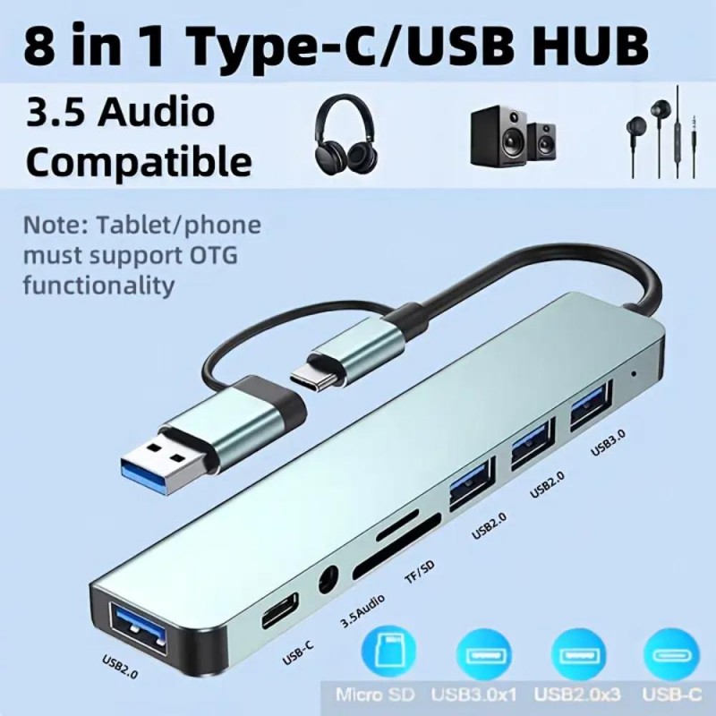 8-in-1 Multi-Function USB Hub YL5176801