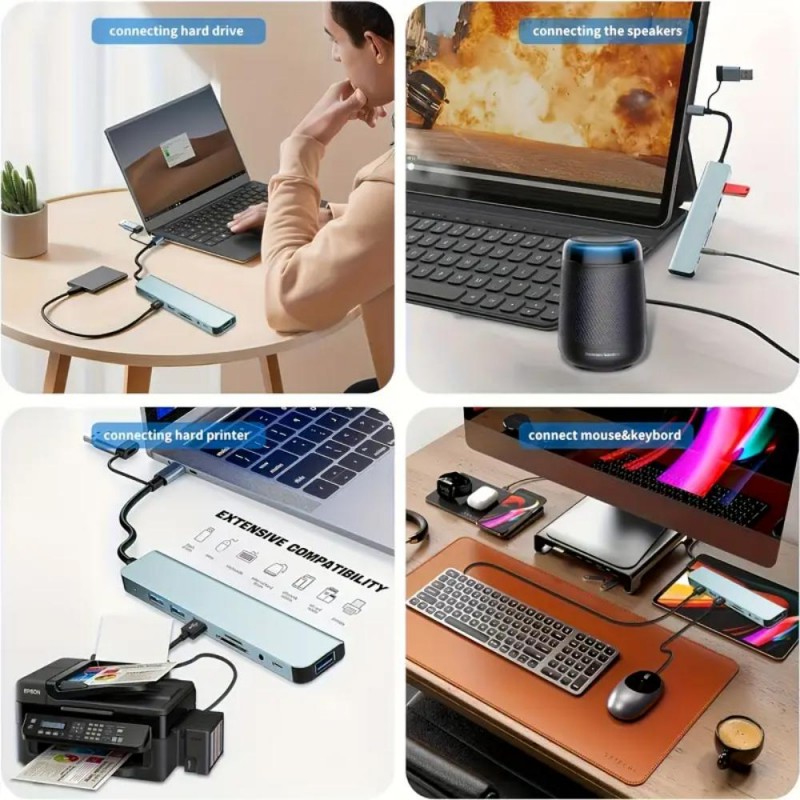 8-in-1 Multi-Function USB Hub YL5176801