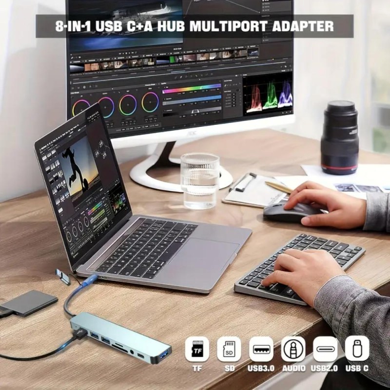 8-in-1 Multi-Function USB Hub YL5176801