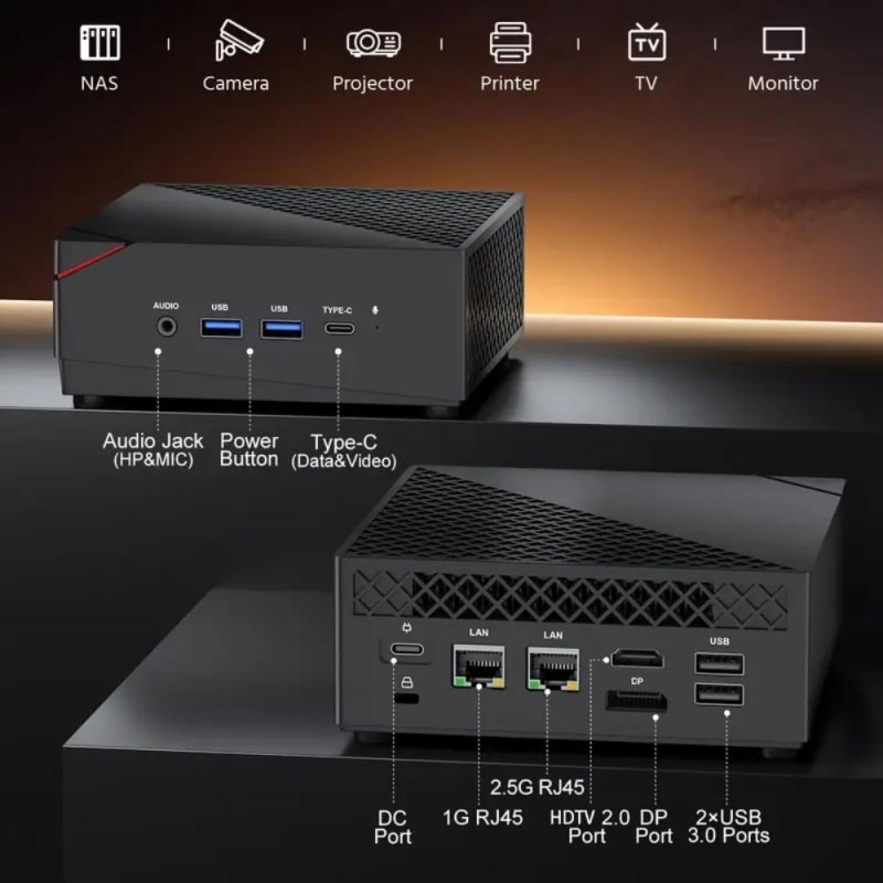 Acemagic Mini PC AMD Ryzen 7 5825U 16GB DDR4 512GB M.2 SSD PT6482681