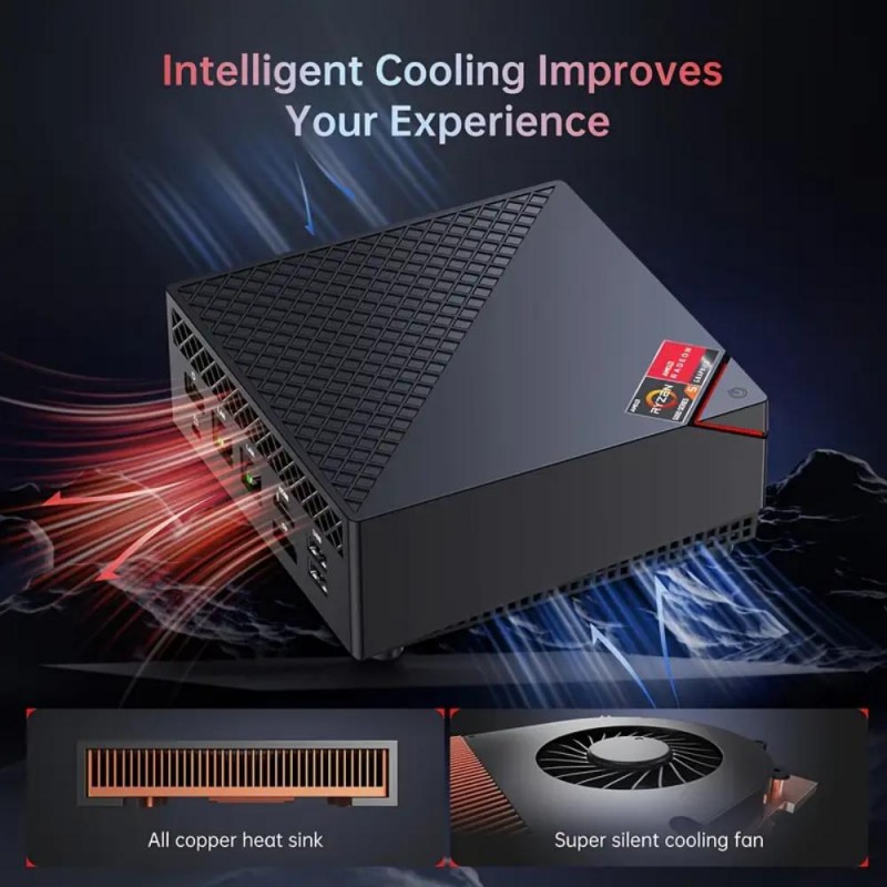 Acemagic Mini PC AMD Ryzen 7 5825U 16GB DDR4 512GB M.2 SSD PT6482681