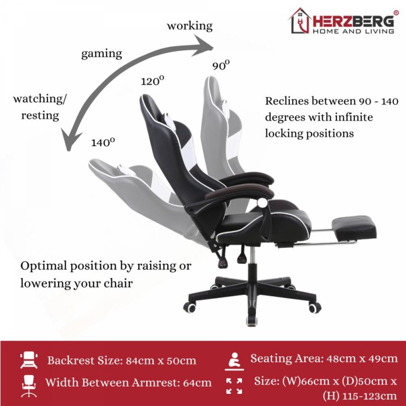 Herzberg Gaming and Office Chair HG-8083Gn