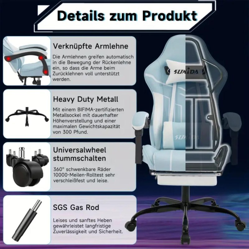 SUKIDA Ergonomic Gaming Chair GE1949278