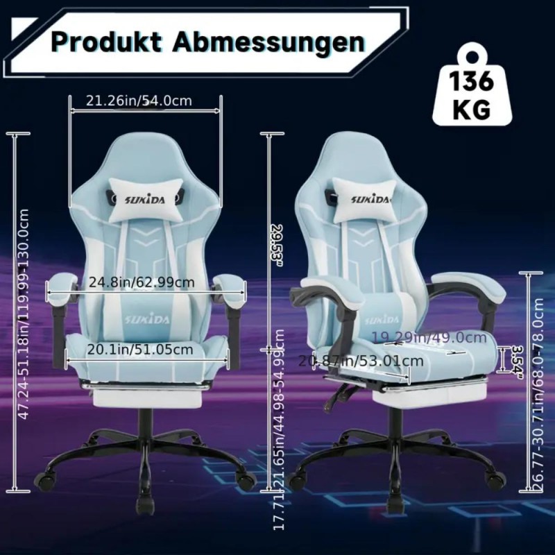 SUKIDA Ergonomic Gaming Chair GE1949278