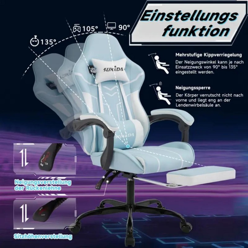 SUKIDA Ergonomic Gaming Chair GE1949278