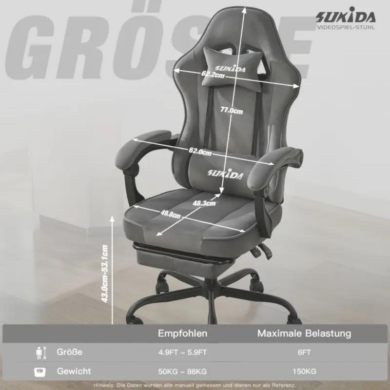 SUKIDA Ergonomic Gaming Chair TY1373541