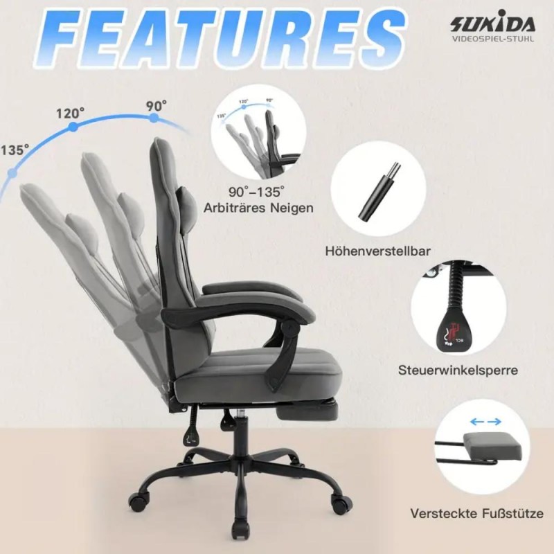 SUKIDA Ergonomic Gaming Chair TY1373541
