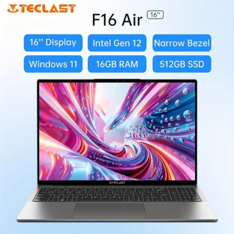 Teclast F16 Air 16-Inch Laptop Full HD 1920x1200 16GB RAM 512GB SSD XJ1864163